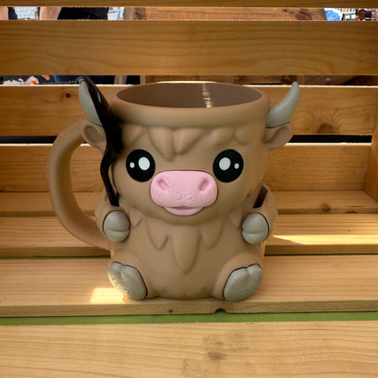 Highland Cow Ice Cream Pint Holder